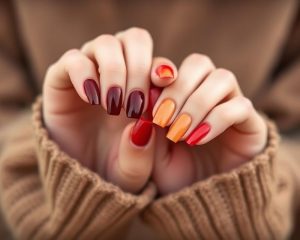 Dwukolorowy manicure – trendy i techniki stylizacji na jesień